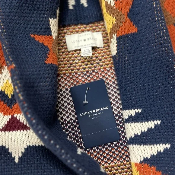 Lucky Brand Southwestern Aztec Cardigan Sweater NWT - Picture 2 of 4